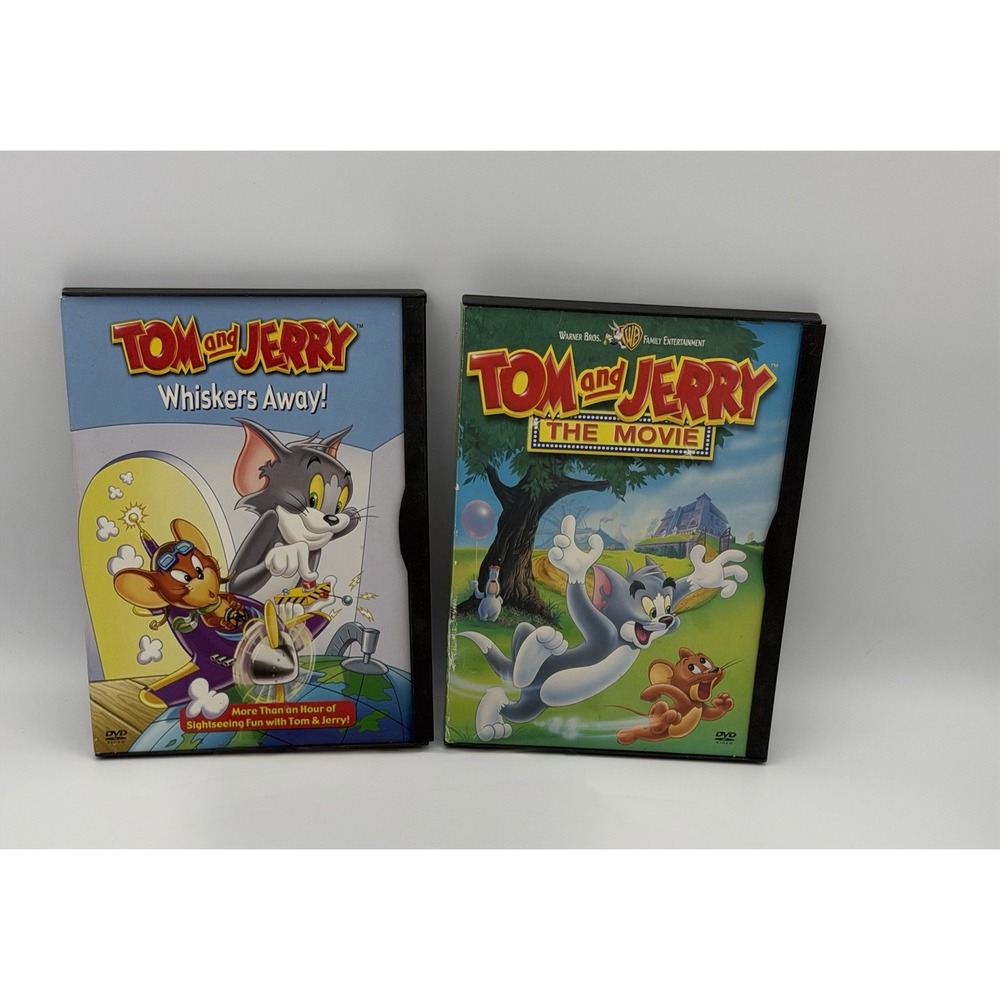 DVD Movie lot of 2 Films TOM AND JERRY WHISKERS AWAY TOM ANS JERRY THE MOVIE